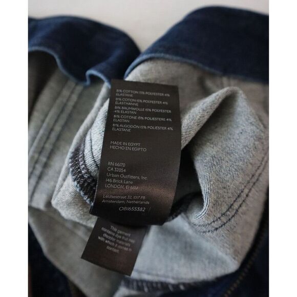 Free People OB1655382 Women's Sz 10 Deep Indigo Layla Zip Denim Mini Skirt - Picture 4 of 7